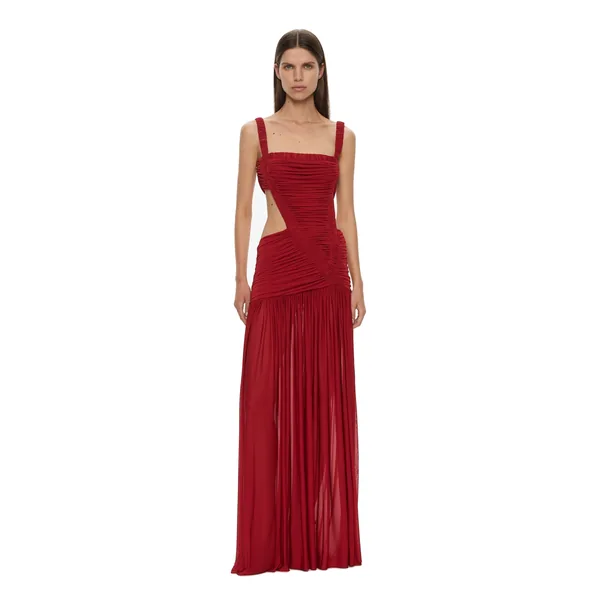 Orion Separation Gown in Cranberry