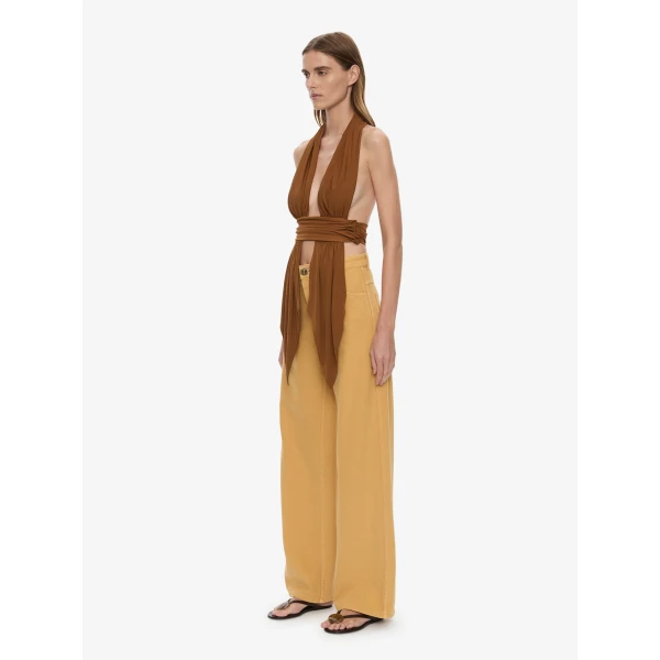 Christopher Esber Relaxed Denim Quartz Jean in Honeyed, view 3
