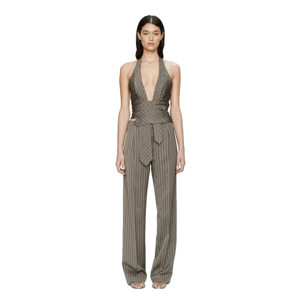 Reyer Tailored Redux Trouser in Graphite Stripe