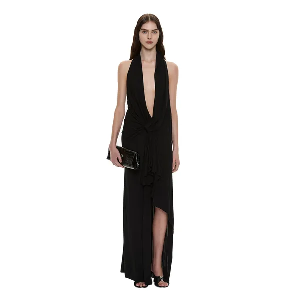 Spire Cascade Gown in Black