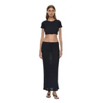 Christopher Esber Verano Stripe Skirt in Black Ultra Blue