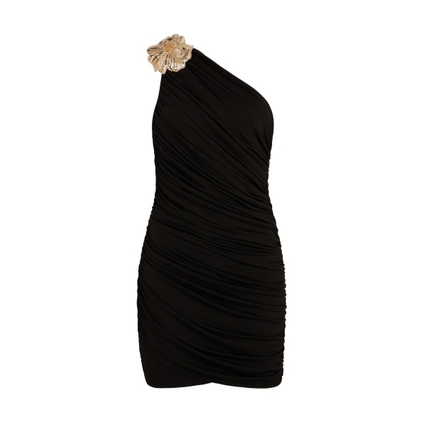 David Koma 3D Flower One Shoulder Mini Dress