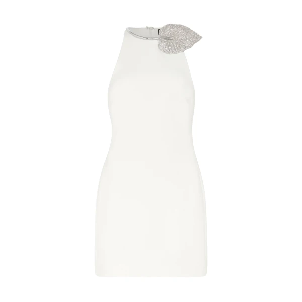 Crystal Leaf And Halter Mini Dress