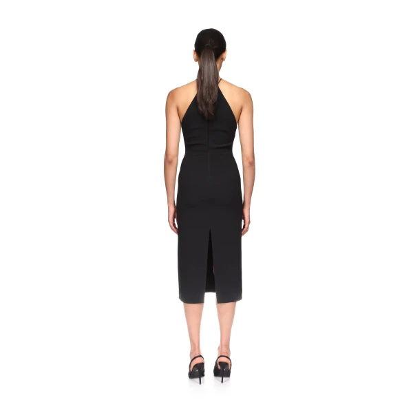 David Koma Crystal Rose Halter Midi Dress, view 5