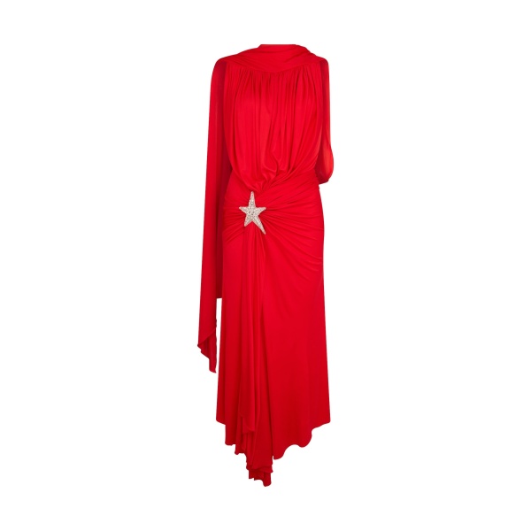 David Koma Crystal Star And Scarf Midi Dress
