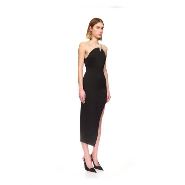 David Koma Crystal Star And Straps Midi Dress, view 4