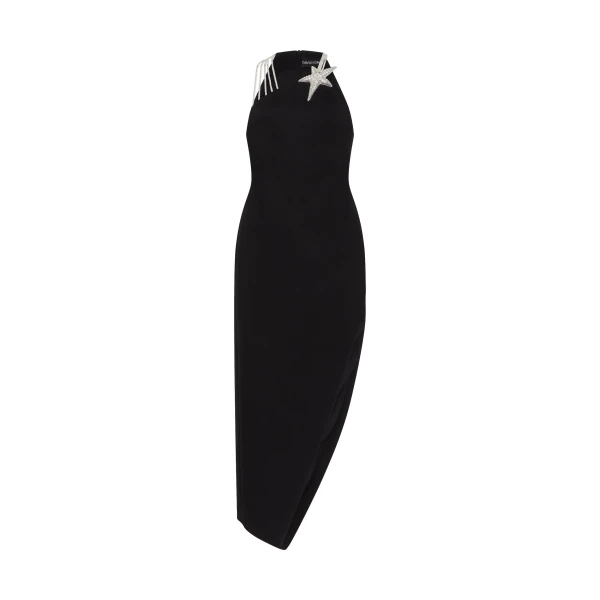 David Koma Crystal Star And Straps Midi Dress