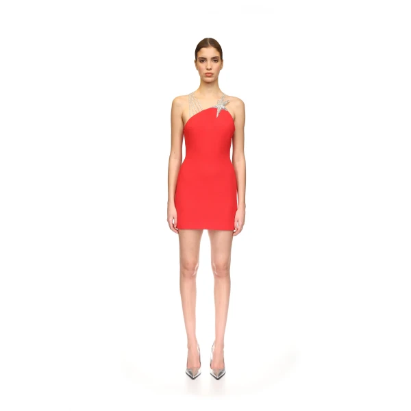 David Koma Crystal Star And Straps Mini Dress, view 2