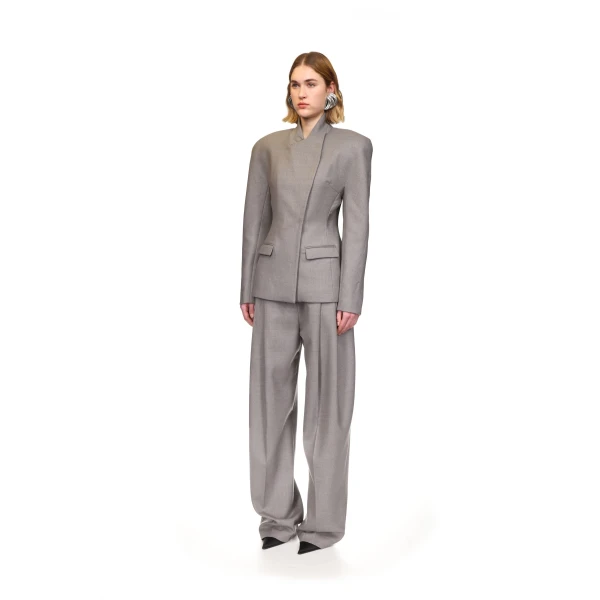 David Koma Double Pleated Tailored Trousers, view 3