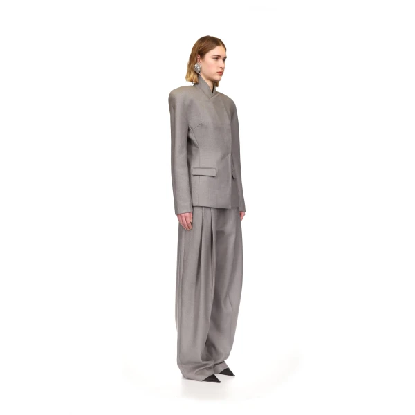 David Koma Double Pleated Tailored Trousers, view 4