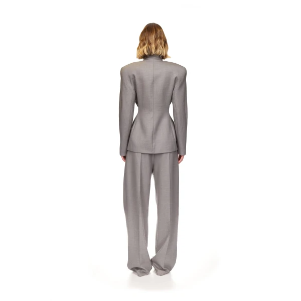 David Koma Double Pleated Tailored Trousers, view 5