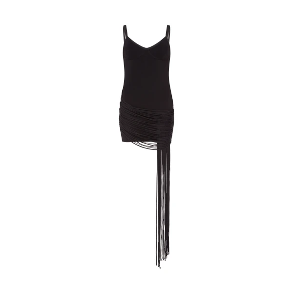 Fringe Draping Cami Mini Knit Dress