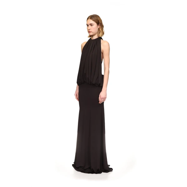 David Koma Open Back And Drape Gown, view 3