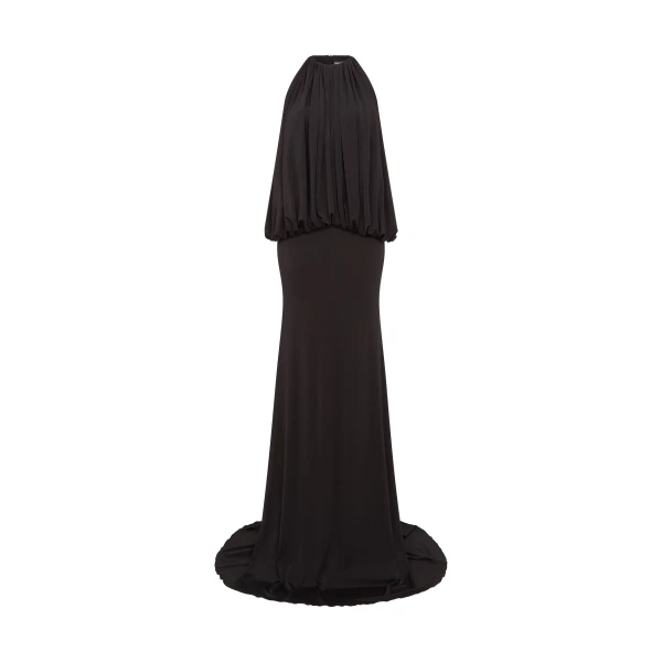 Open Back And Drape Gown