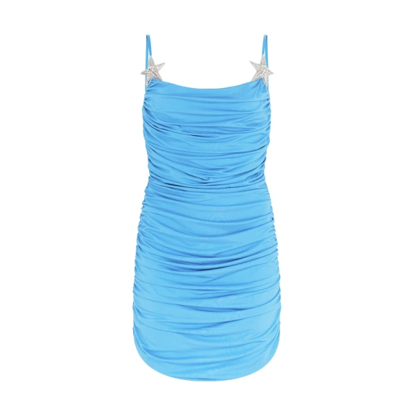 Ruched Cami Mini Dress With Crystal Stars