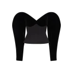 David Koma Sculptured Sleeve Top