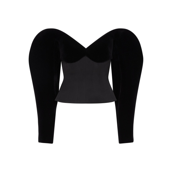 David Koma Sculptured Sleeve Top