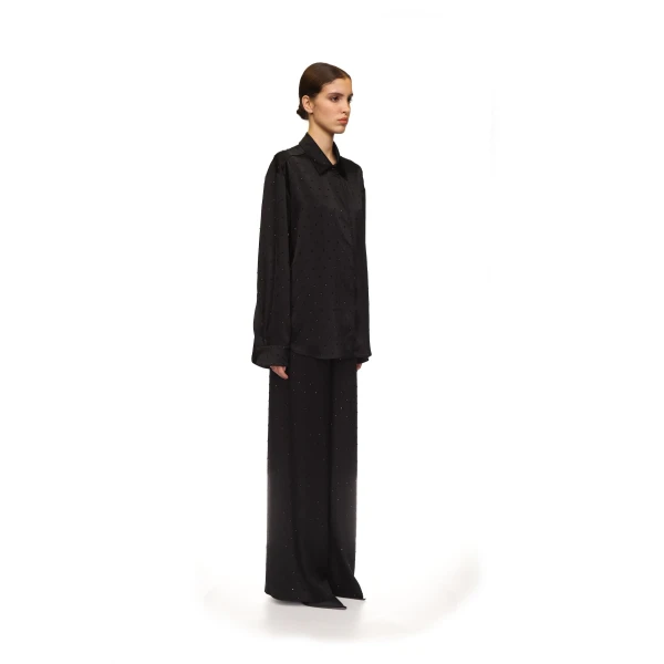 David Koma Star Rhinestone Wide Leg Trousers, view 4