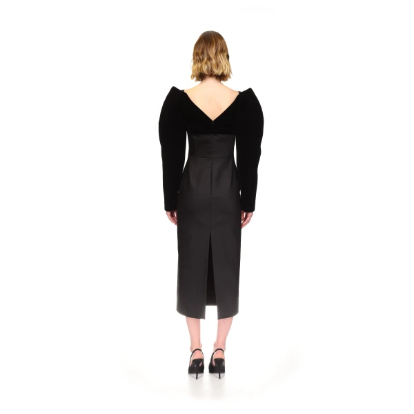 David Koma Structured Sleeve Midi Dress, view 5
