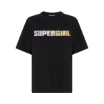 David Koma Supergirl X David Koma Logo Print T-shirt Top