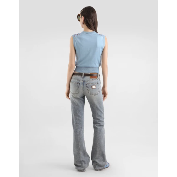 Dolce & Gabbana 5-pocket denim trousers, view 3
