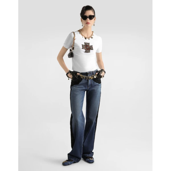 Dolce & Gabbana 5-pocket denim trousers, view 4