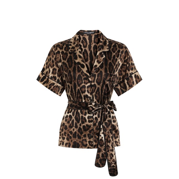 Dolce & Gabbana Belted silk shirt