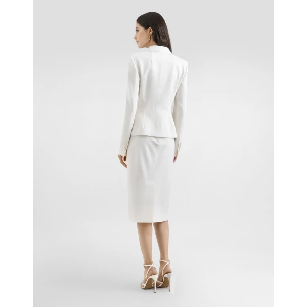 Dolce & Gabbana Bi-stretch twill pencil skirt, view 3