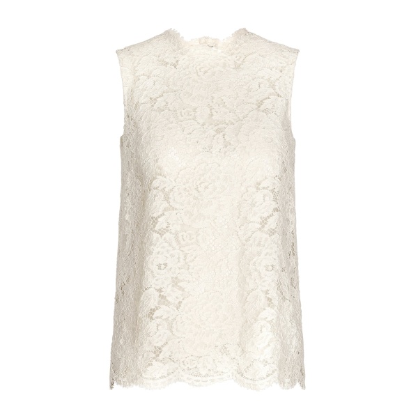 Dolce & Gabbana Branded stretch lace top