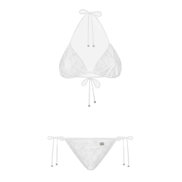 Dolce & Gabbana Broderie anglaise triangle bikini