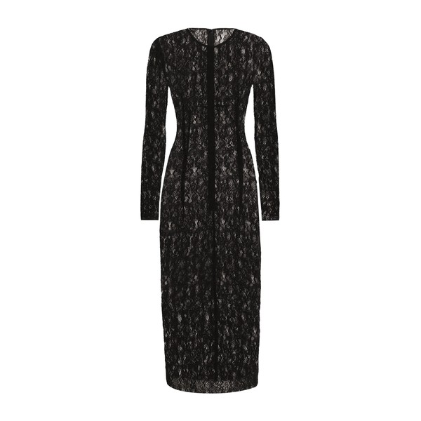 Dolce & Gabbana Calf-length floral lace dress