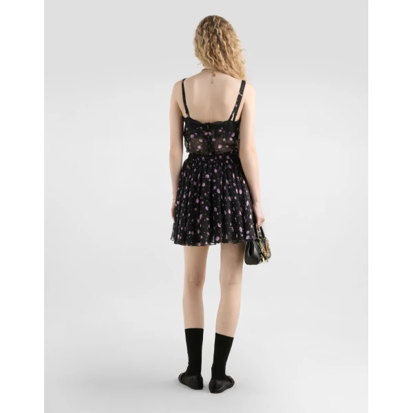 Dolce & Gabbana Carnations-print chiffon top, view 3