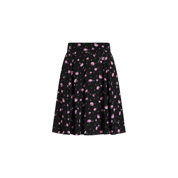 Dolce & Gabbana Carnations-print silk canvas skirt