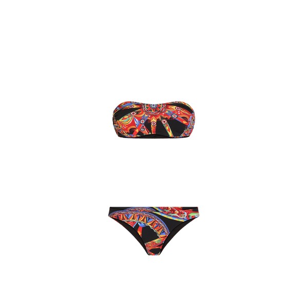 Dolce & Gabbana Carretto-print bandeau bikini
