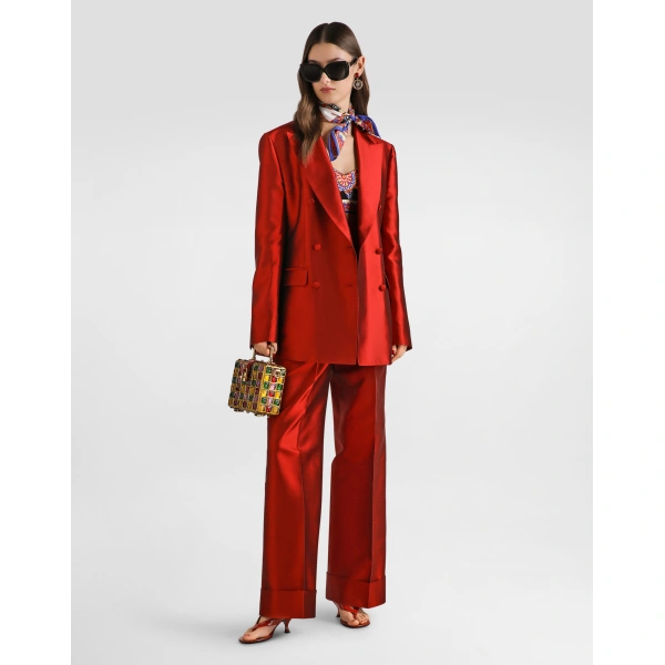 Dolce & Gabbana Carretto-print charmeuse top, view 2
