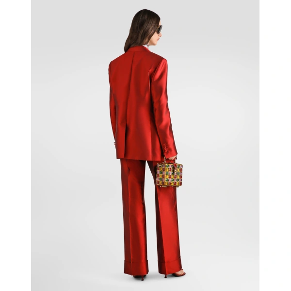Dolce & Gabbana Carretto-print charmeuse top, view 3