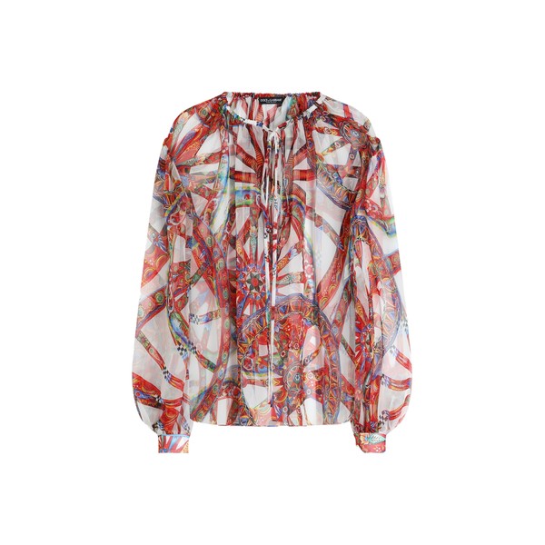 Dolce & Gabbana Carretto-print chiffon top