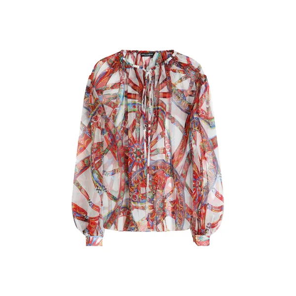 Dolce & Gabbana Carretto-print chiffon top