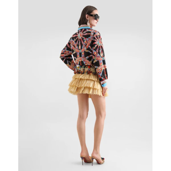 Dolce & Gabbana Carretto-print poplin hawaii shirt, view 3