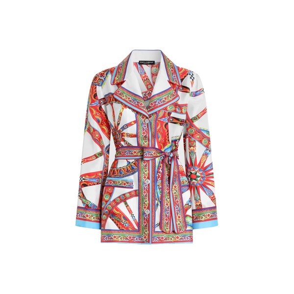 Dolce & Gabbana Carretto-print silk twill vanity shirt