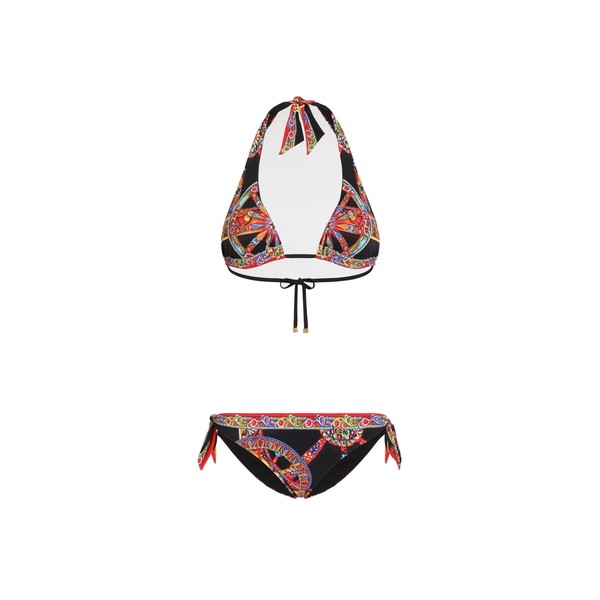 Dolce & Gabbana Carretto-print triangle bikini