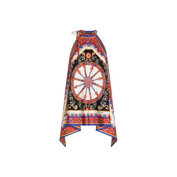 Dolce & Gabbana Carretto-print twill top
