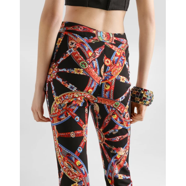 Dolce & Gabbana Carretto-print viscose jersey leggings, view 5