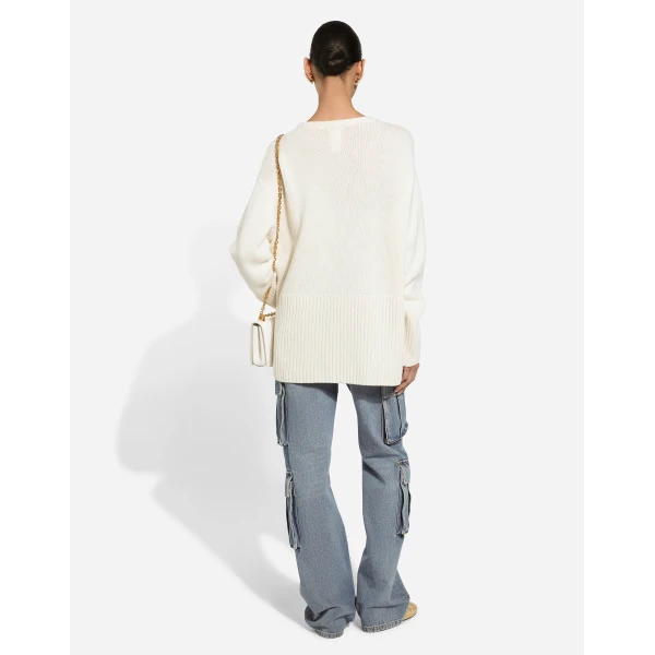 Dolce & Gabbana Cashmere sweater with DG logo embroidery, view 3
