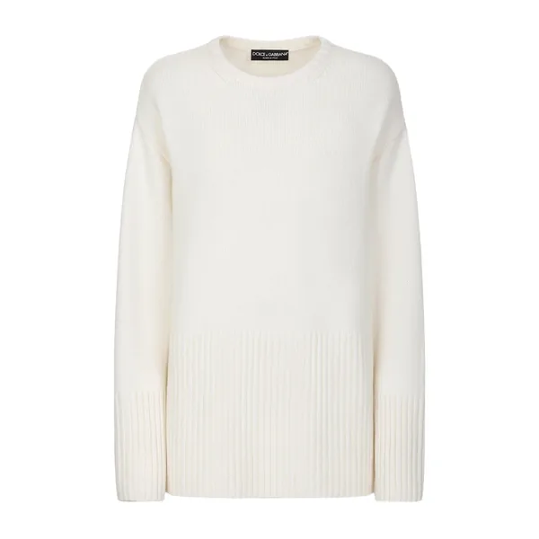 Dolce & Gabbana Cashmere sweater with DG logo embroidery