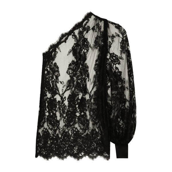 Dolce & Gabbana Chantilly lace one-shoulder blouse