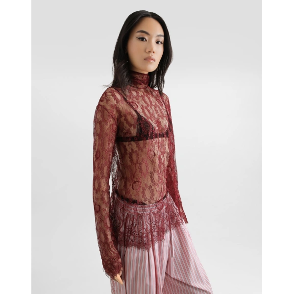 Dolce & Gabbana Chantilly lace top, view 4
