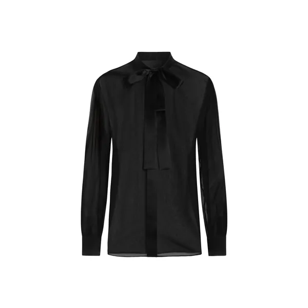 Chiffon pussy-bow shirt