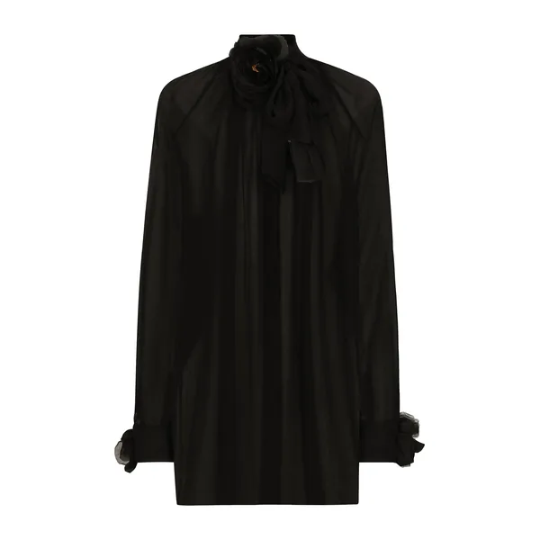 Chiffon pussy-bow shirt