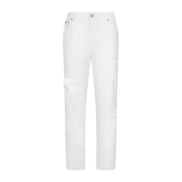 Dolce & Gabbana Cotton denim jeans with rips